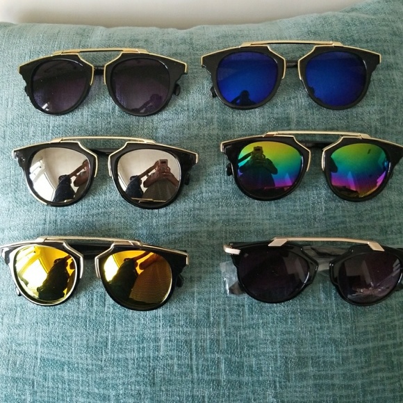 Cat eye mirrorred Fashion Sunglasses high 2018 - Picture 2 of 3